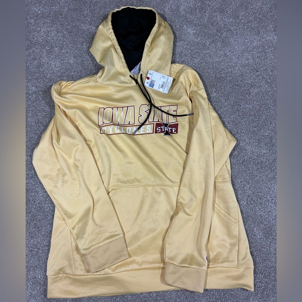 Champion Iowa State Cyclones Hoodie XL Gold Fleece Pullover Sweatshirt NWT